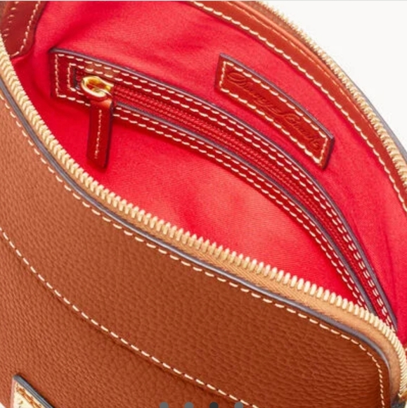 DOONEY & BOURKE PEBBLE GRAIN CAMERON CROSSBODY BAG WITH DUST COVER: CARAMEL NWT - Picture 4 of 13